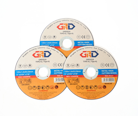 5 Inch 125X1.2X22.2mm Disco De Corte Grinding Cutting Disk Steel and Aluminum Oxide Resin Bonded 125mm Cutting Wheel Flaps