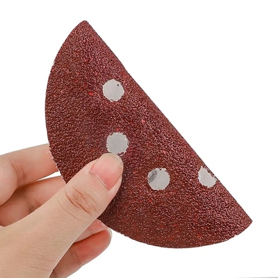 5 Inch Red 8 Holes Abrasive Discs 150mm Hook and Loop Sanding Disc 120 Grit Sandpaper Sander Round Sand Paper