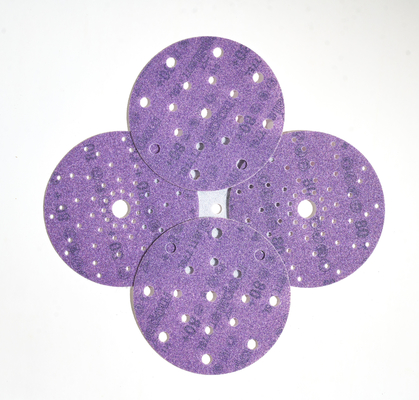 Wholesale Sandpaper Purple Ceramic Sanding Disc 150mm 6 Inch Hook and Loop Sanding Paper Abrasive Discs for Automotive
