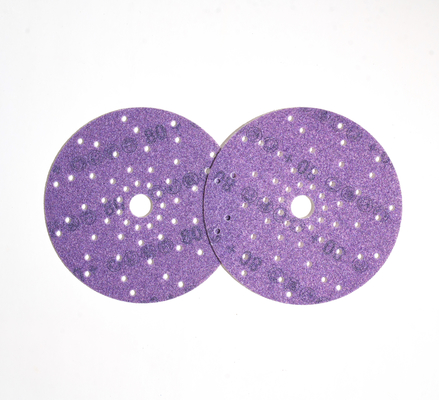 Wholesale Sandpaper Purple Ceramic Sanding Disc 150mm 6 Inch Hook and Loop Sanding Paper Abrasive Discs for Automotive