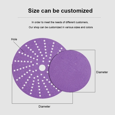 Durable Purple Sandpaper Automotive Polishing Aluminum Oxide Sanding Belts SG Abrasive Porous Sand Paper for Car Sanding