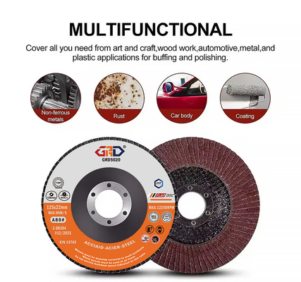 High Hardness 125mm Grinding Machine Metal Abrasive Polishing Flap Wheels Customized OEM Tools