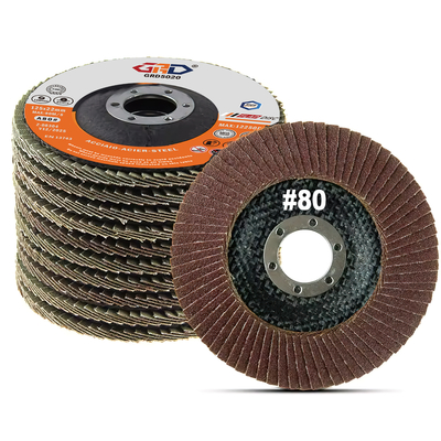 40 Grit 115mm Disco Flap Disc Aluminium Oxide Metal/Wood/Stainless Steel OEM OBM Supported Paper Backing Polisher Flap Wheels
