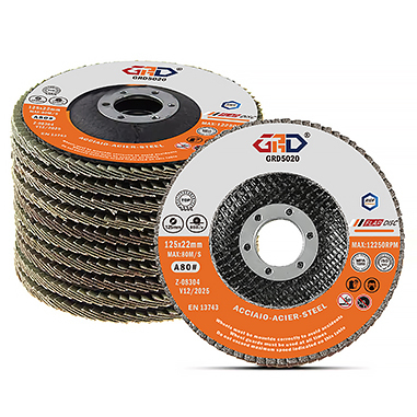 SATC 200pcs Premium 5x7/8 Inch 125x22mm Zirconia Flap Disc 20-Package Sanding Grinding Disk Stainless Steel 115mm Diameter