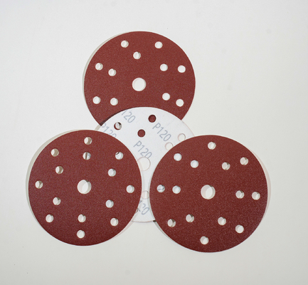 125mm Red Round Polishing Sandpaper Abrasive Grinding Discs for Sanding and Polishing Tasks