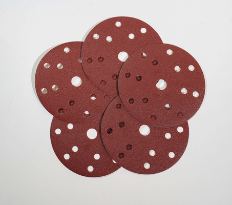 125mm Red Round Polishing Sandpaper Abrasive Grinding Discs for Sanding and Polishing Tasks
